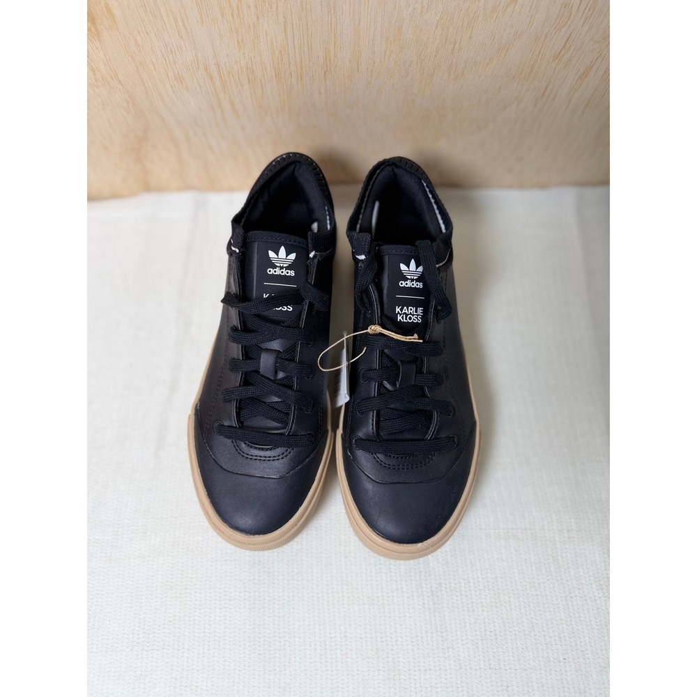 Adidas Karlie Kloss Nizza Platform Shoes Black Tan Leather GY4354 Womens 6.5